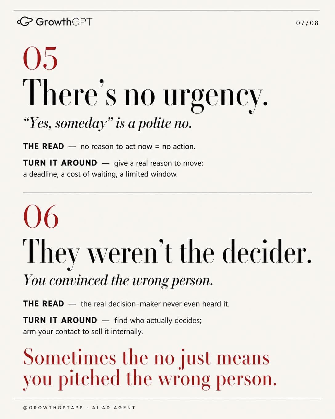 6 real reasons people say no, Slide 7