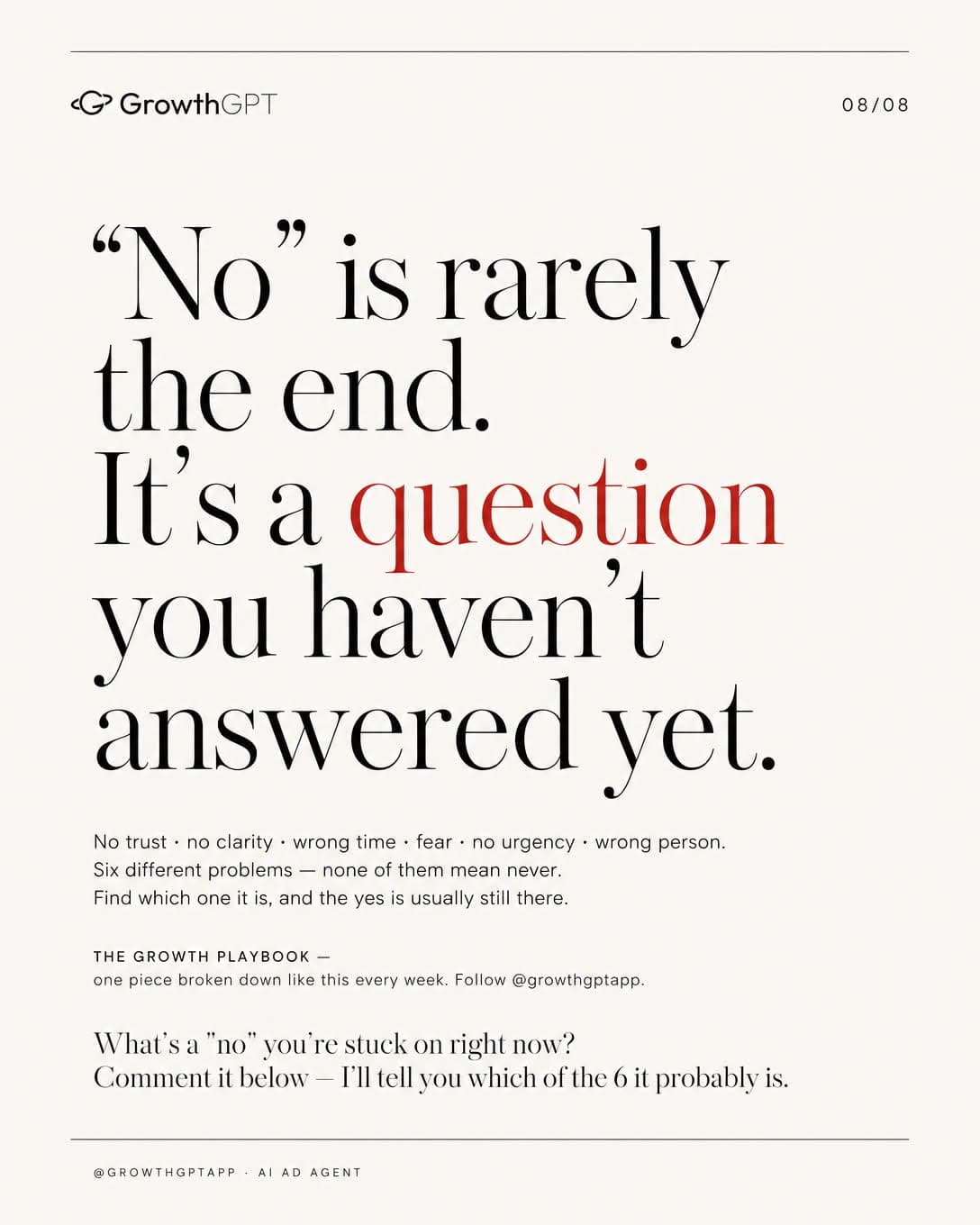 6 real reasons people say no, Slide 8