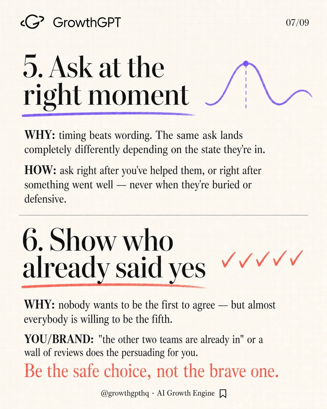 6 ways to get a yes, Slide 6