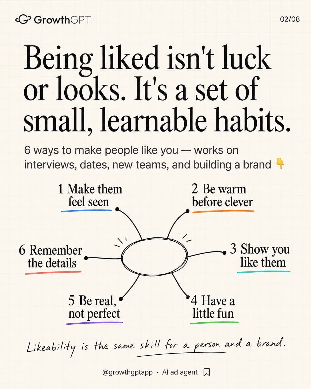 6 ways to make people like you, Slide 2