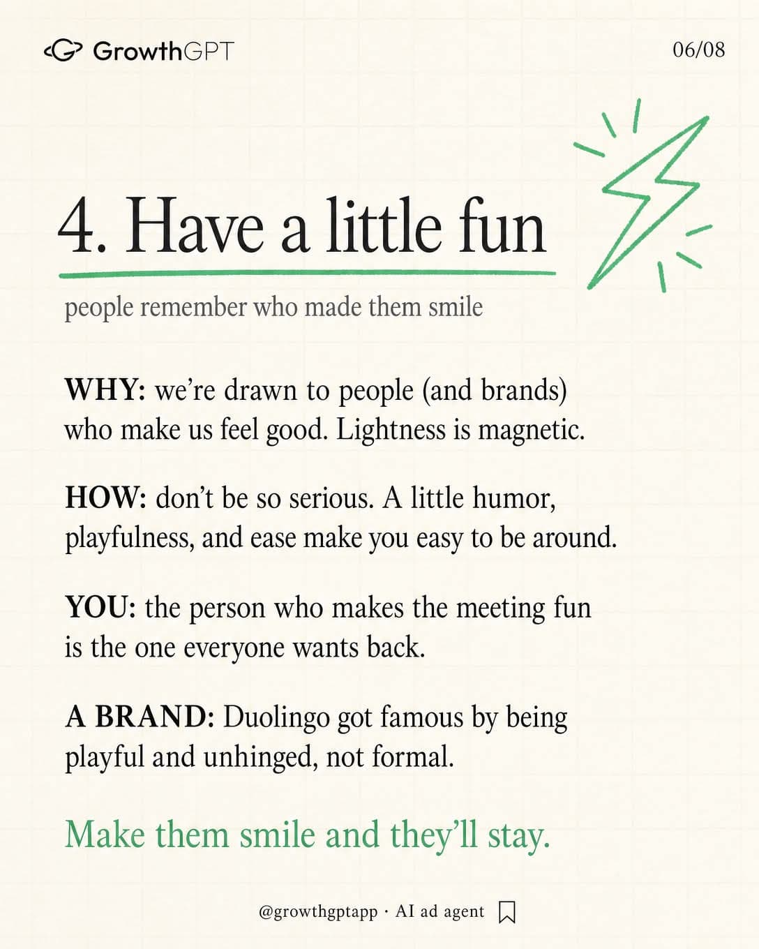 6 ways to make people like you, Slide 6