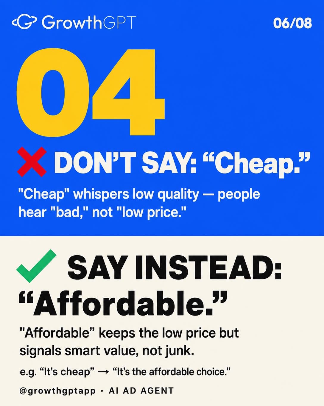 6 words killing your sales, Slide 6