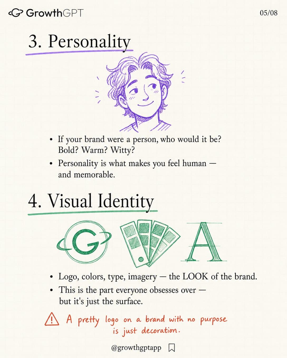Most people think "branding = a logo, Slide 5