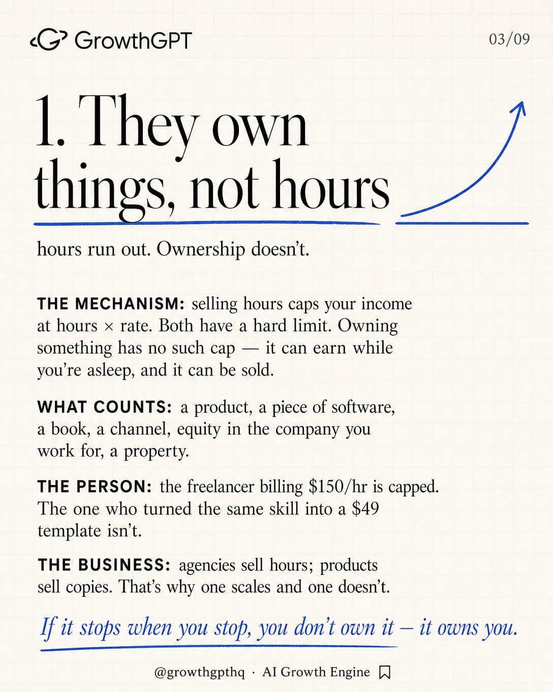 Busy doesn't make you rich, Slide 3