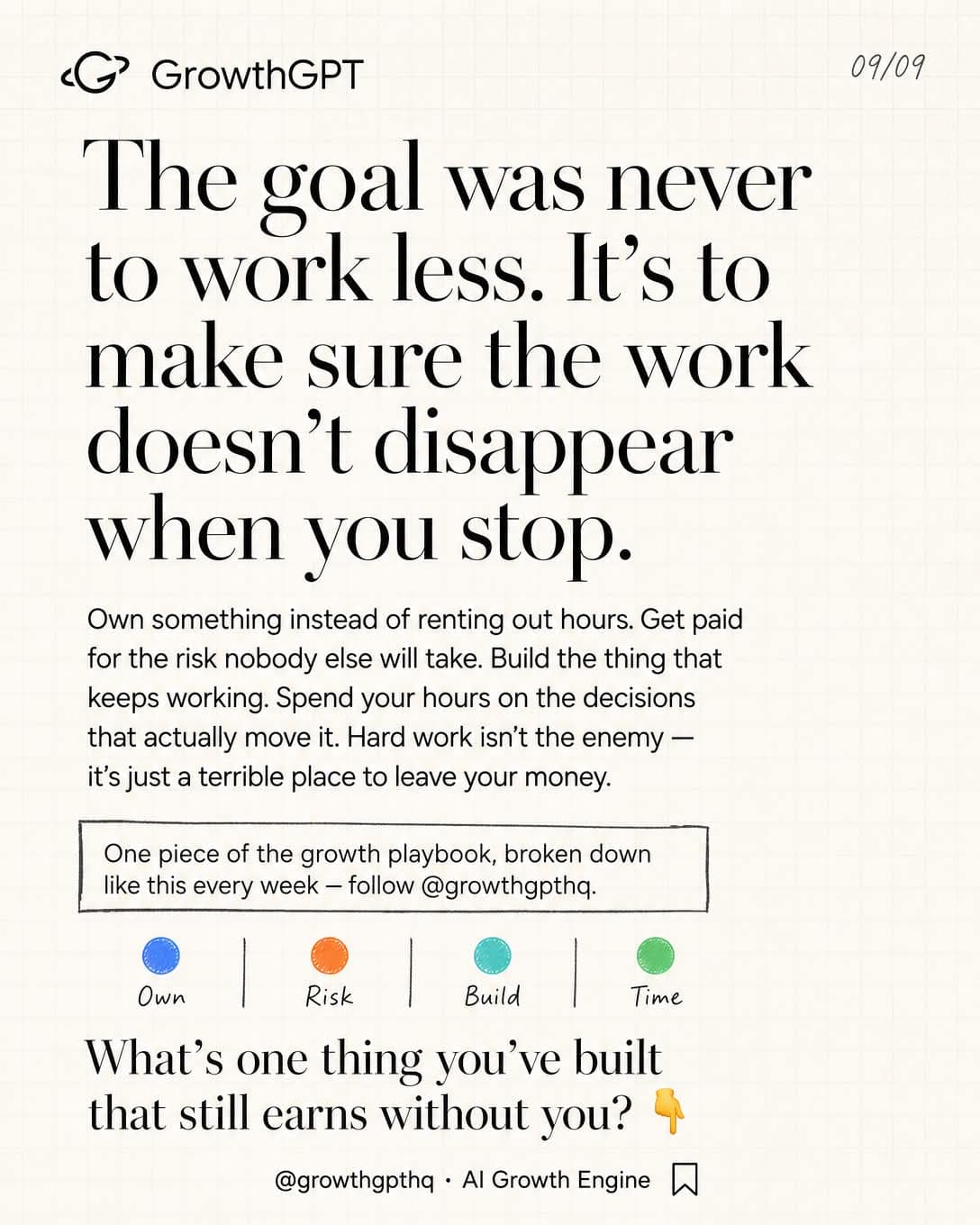 Busy doesn't make you rich, Slide 9