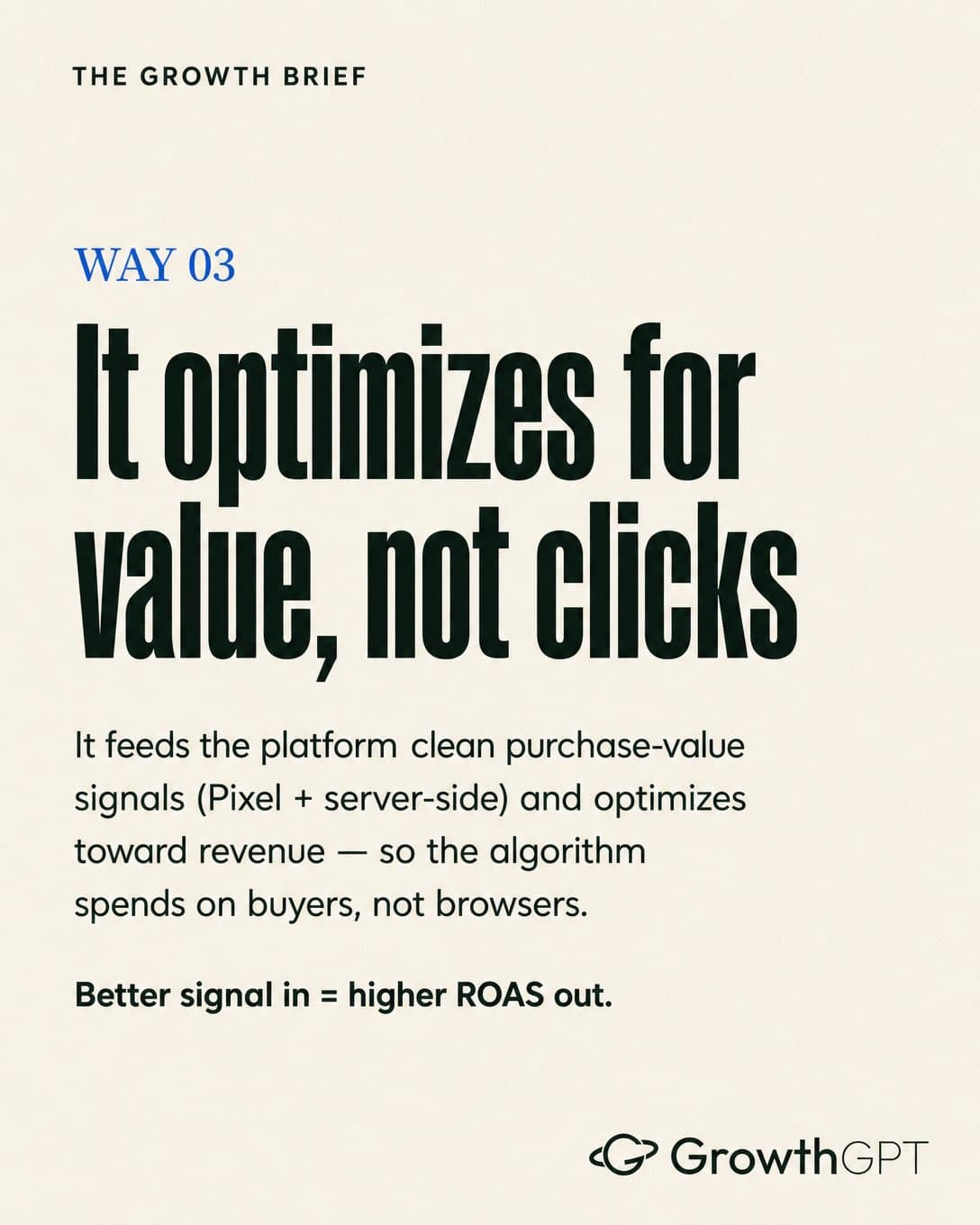 Higher ROAS small moves, Slide 4