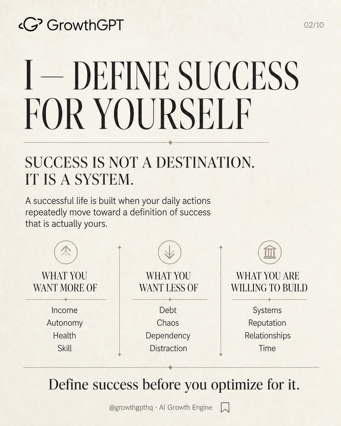 How to Build a Successful Life, Slide 2