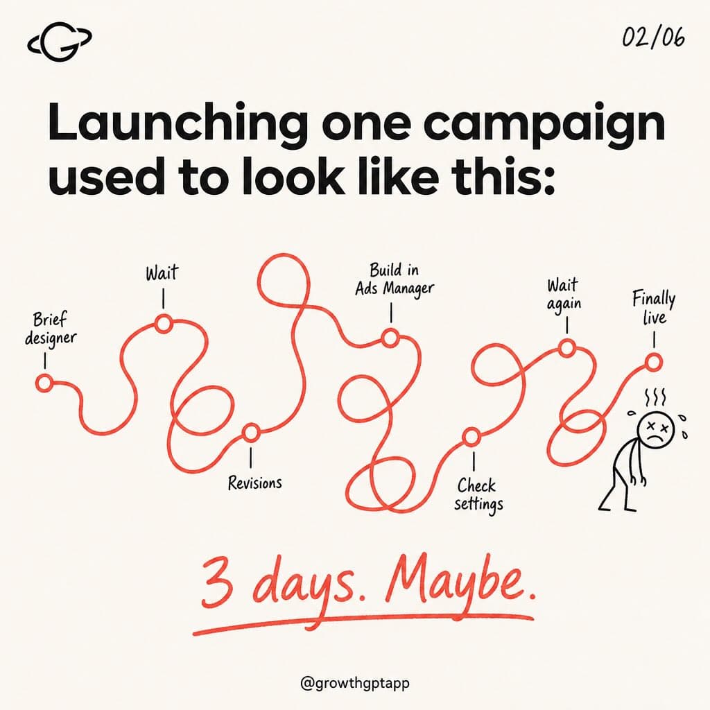 Launching one ad campaign — old way vs new way, Slide 2