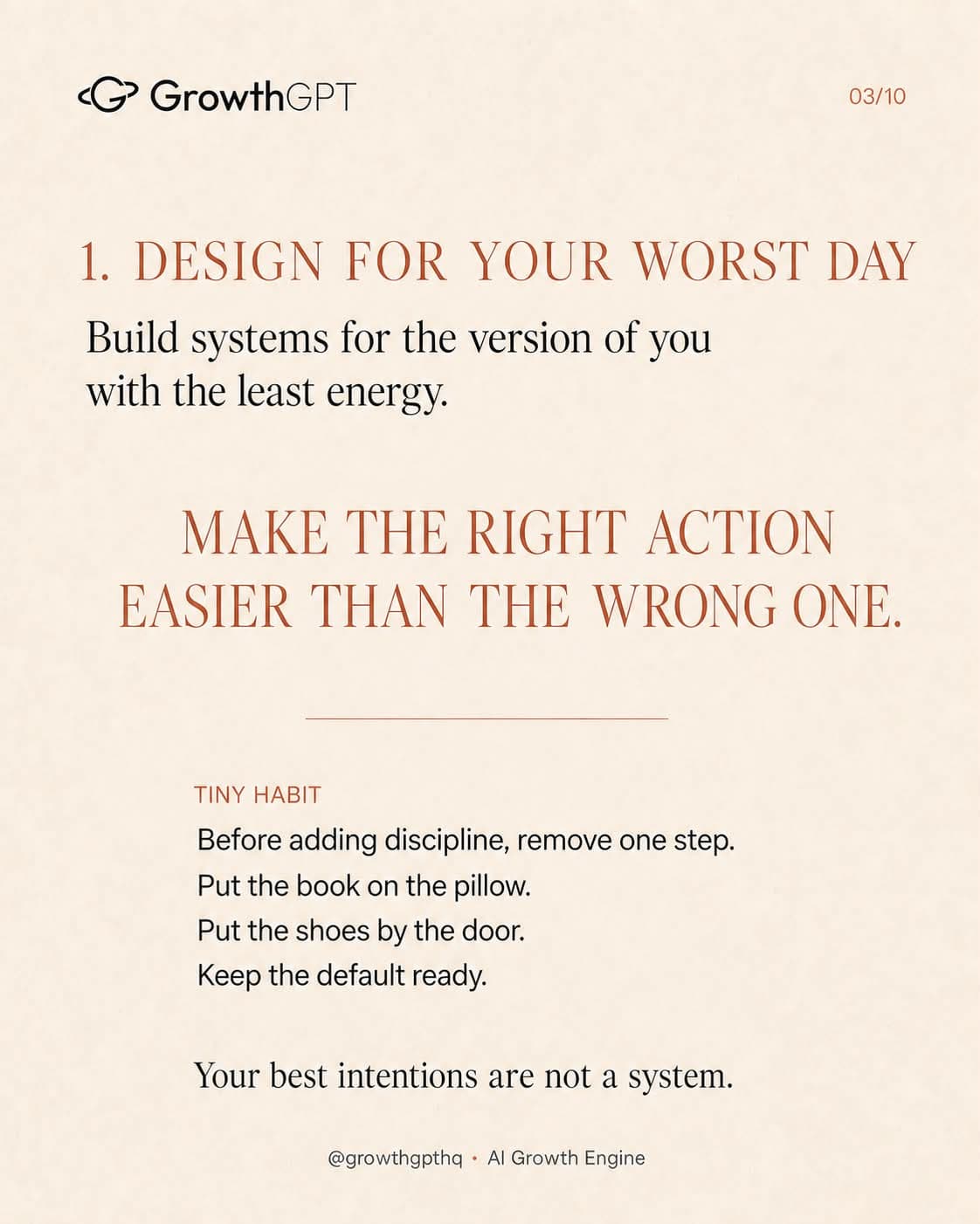 Make Life Easier — seven tiny habits, Slide 3