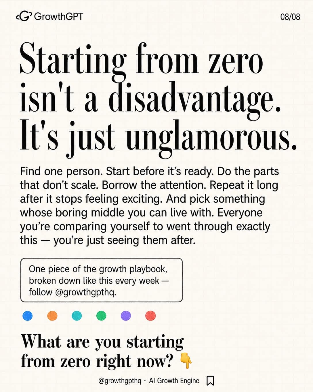 Starting from zero — six ideas, Slide 8