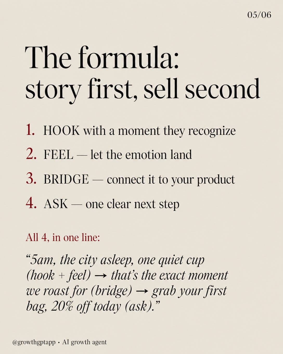 Storytelling vs Storyselling, Slide 5
