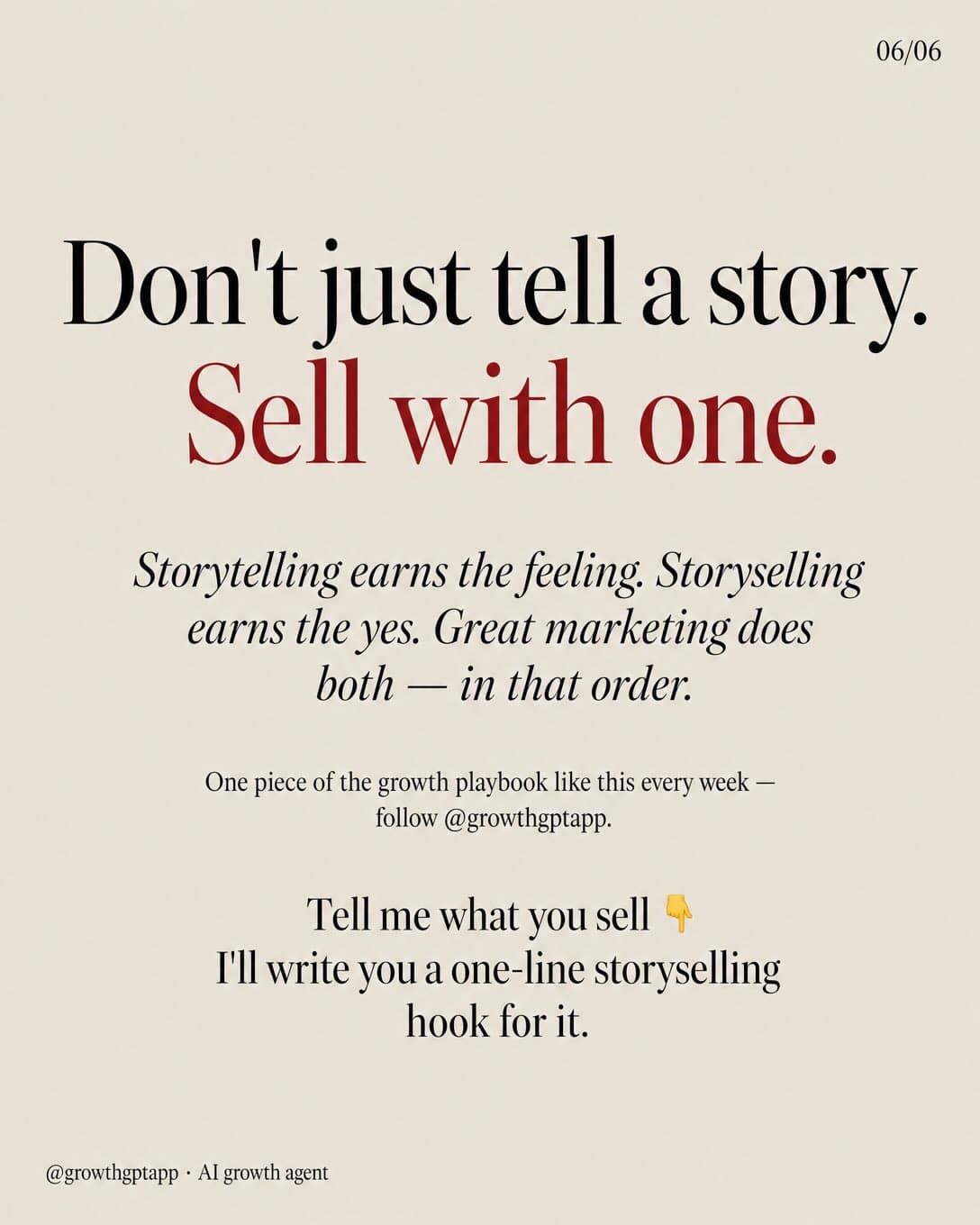 Storytelling vs Storyselling, Slide 6