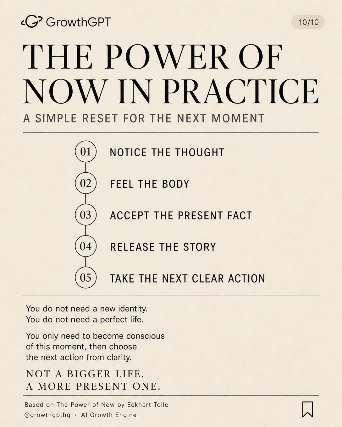 The Power of Now, Slide 10